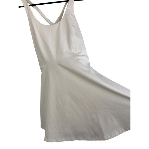 Spiritual Gangster Lexi Active White Twist Back Dress M Inner Shorts 8339 EUC - Picture 3 of 10